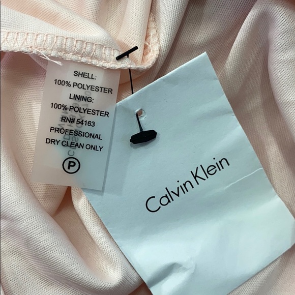 Calvin Klein Sheer WATERCOLOR Stripe Shift Dress - Picture 6 of 7